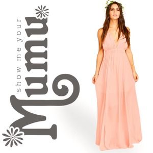 NEW Show Me Your MuMu Ava Maxi Dress Pink Small
